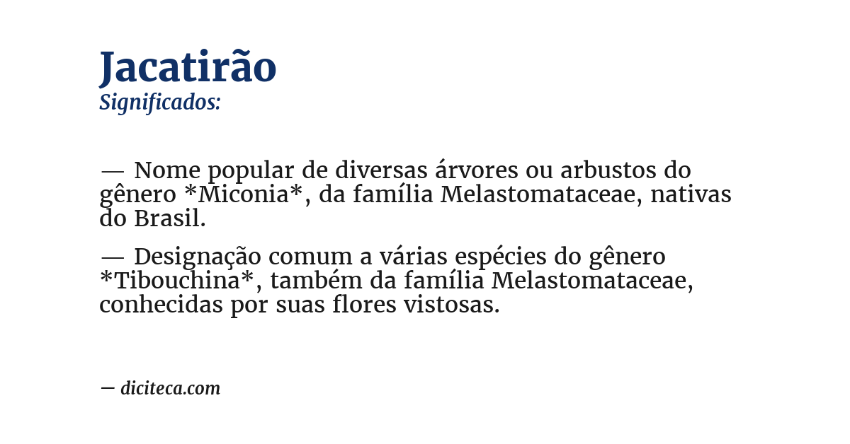 Significado de jacatirão