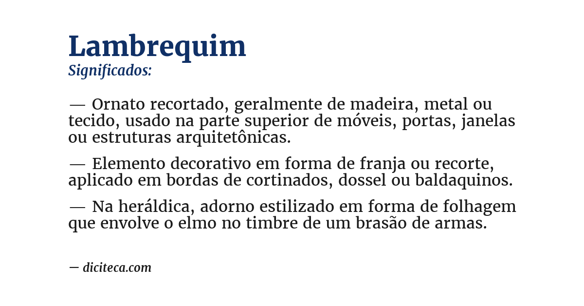 Significado de lambrequim
