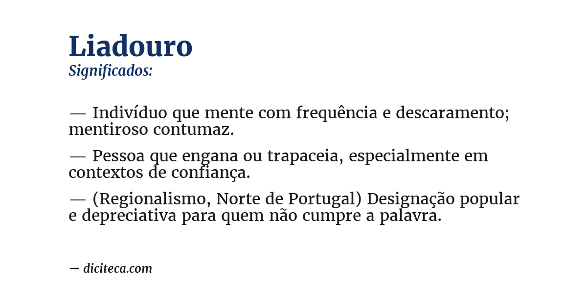 Significado de liadouro