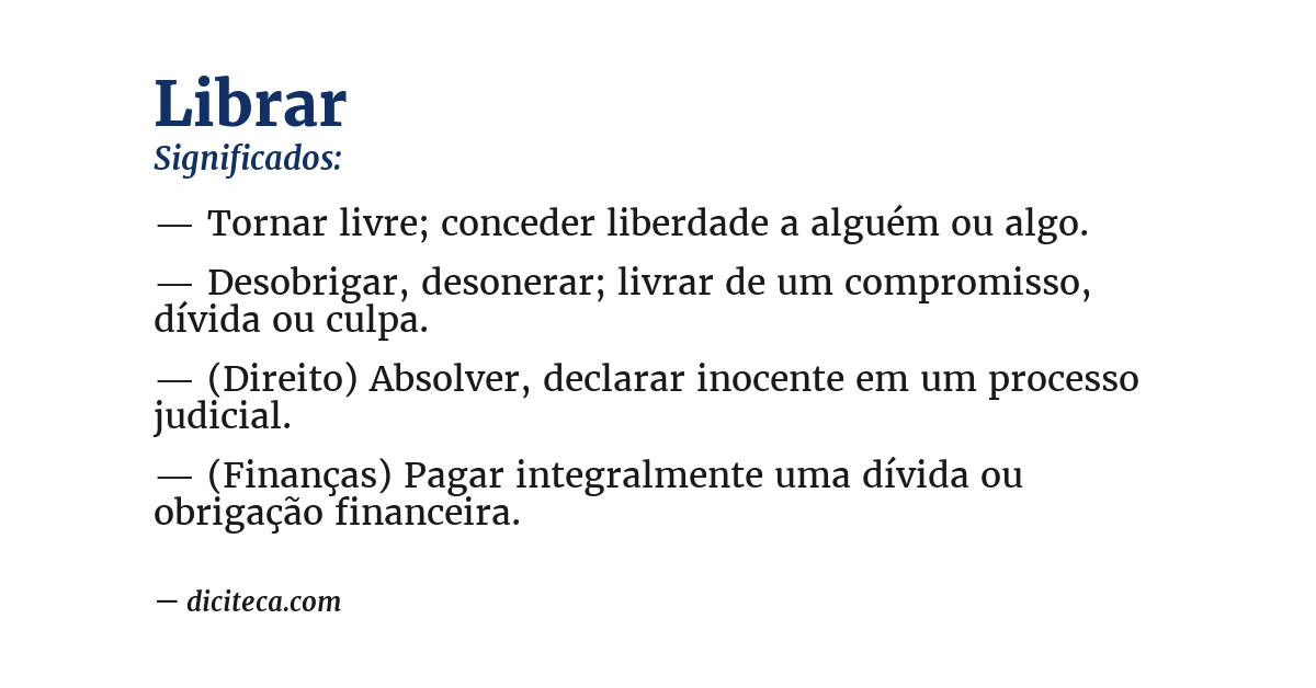 Significado de librar