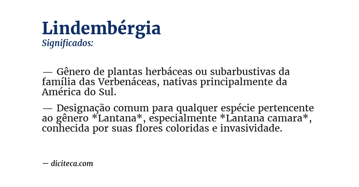 Significado de lindembérgia