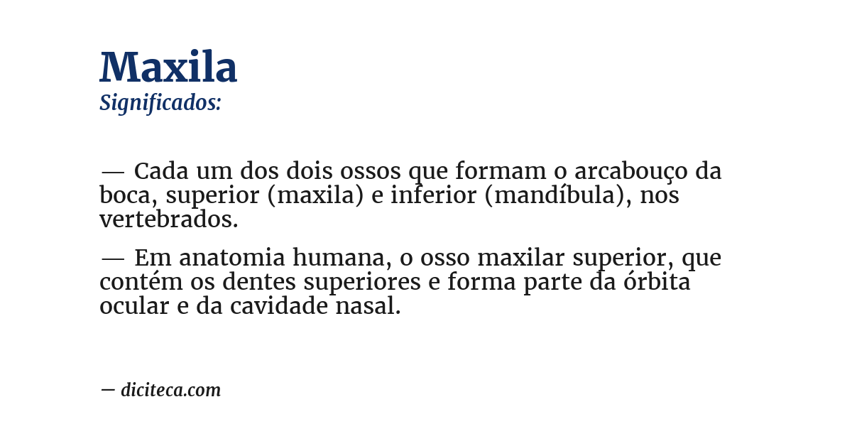 Significado de maxila