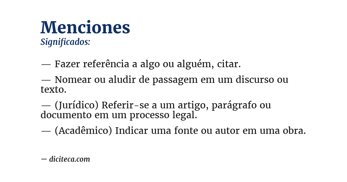 Significado de menciones