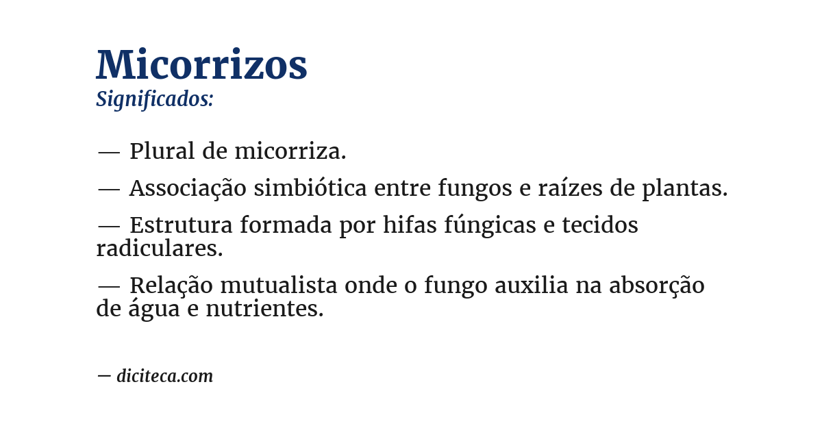 Significado de micorrizos