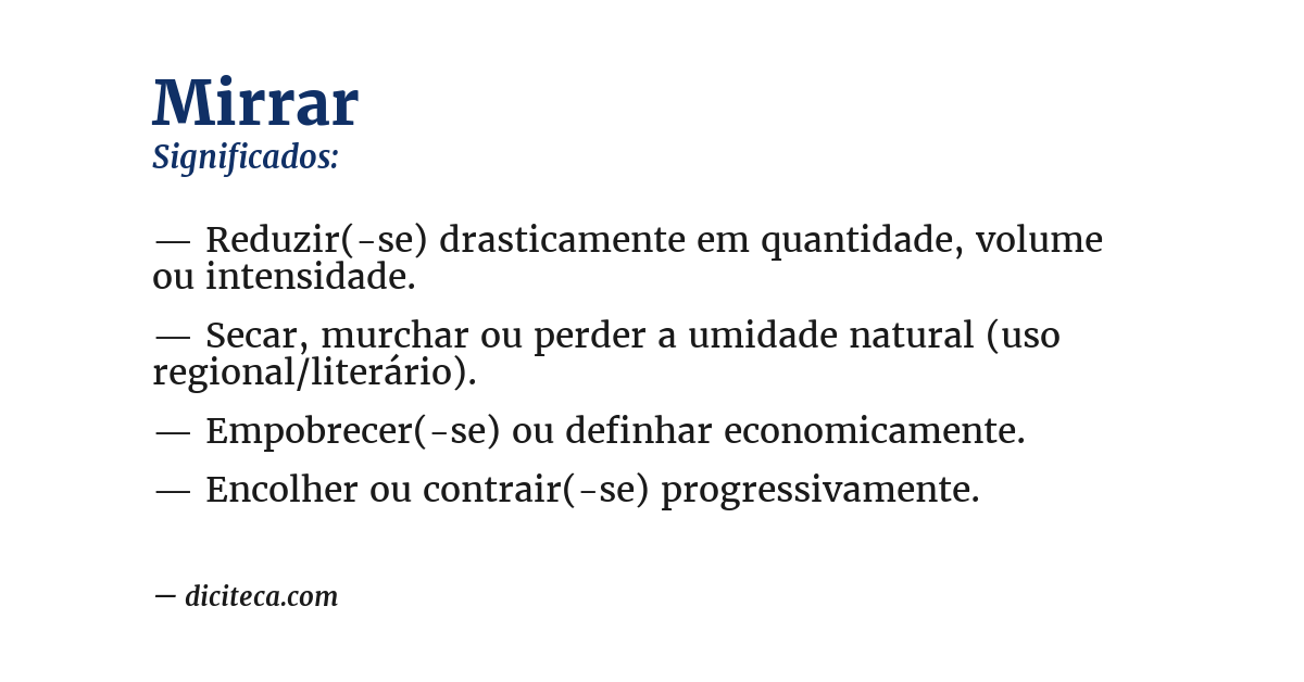 Significado de mirrar