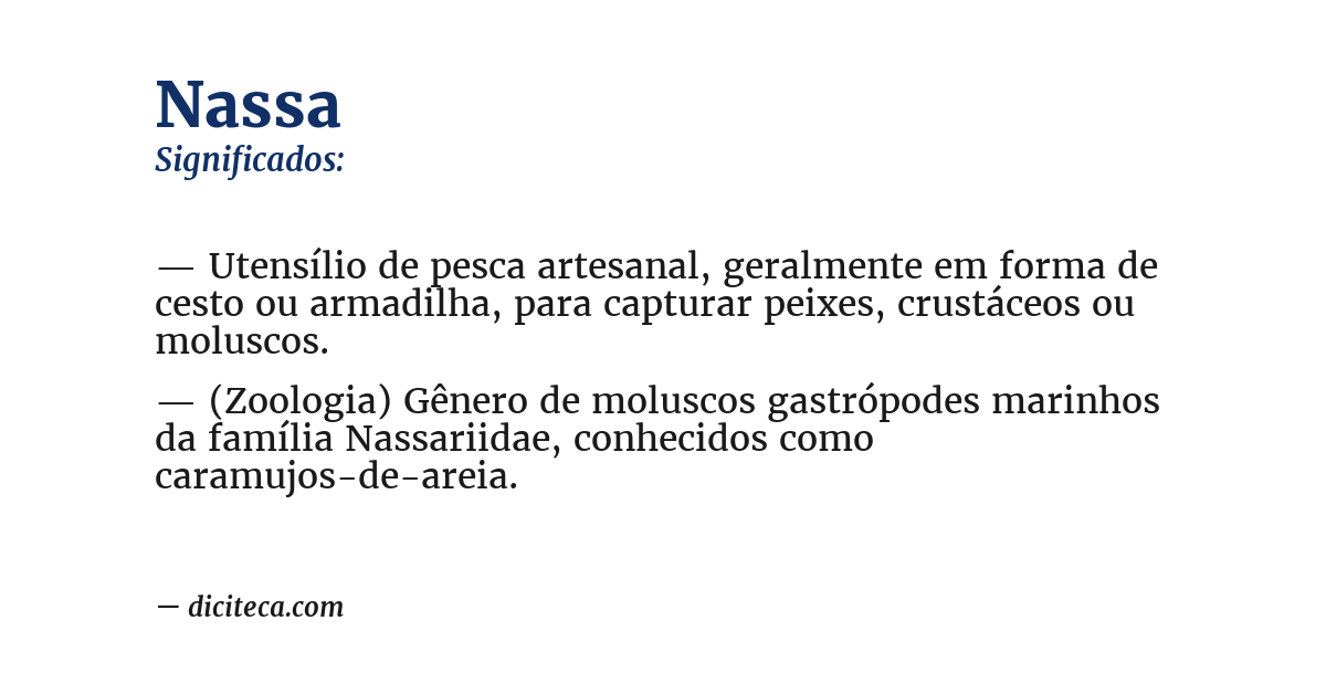 Significado de nassa
