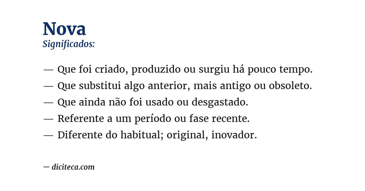 Significado de nova
