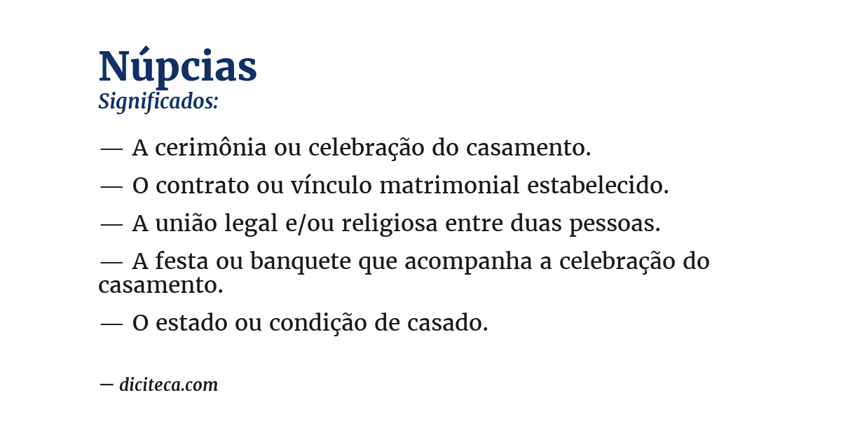 Significado de núpcias