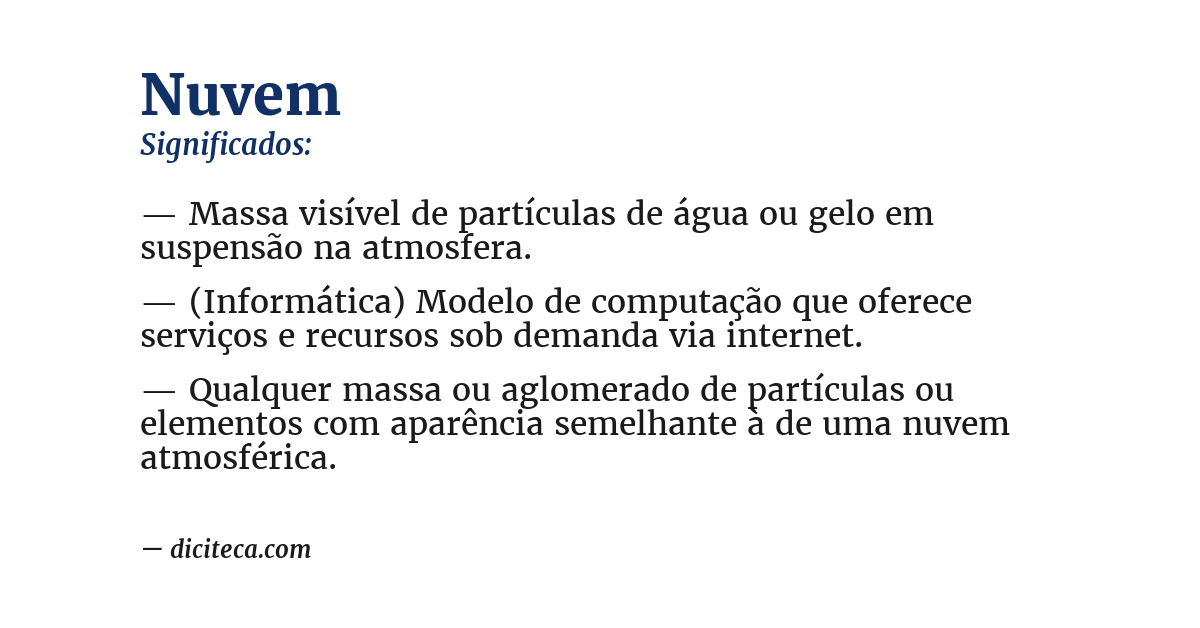 Significado de nuvem