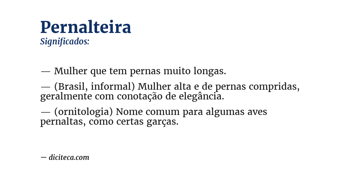 Significado de pernalteira