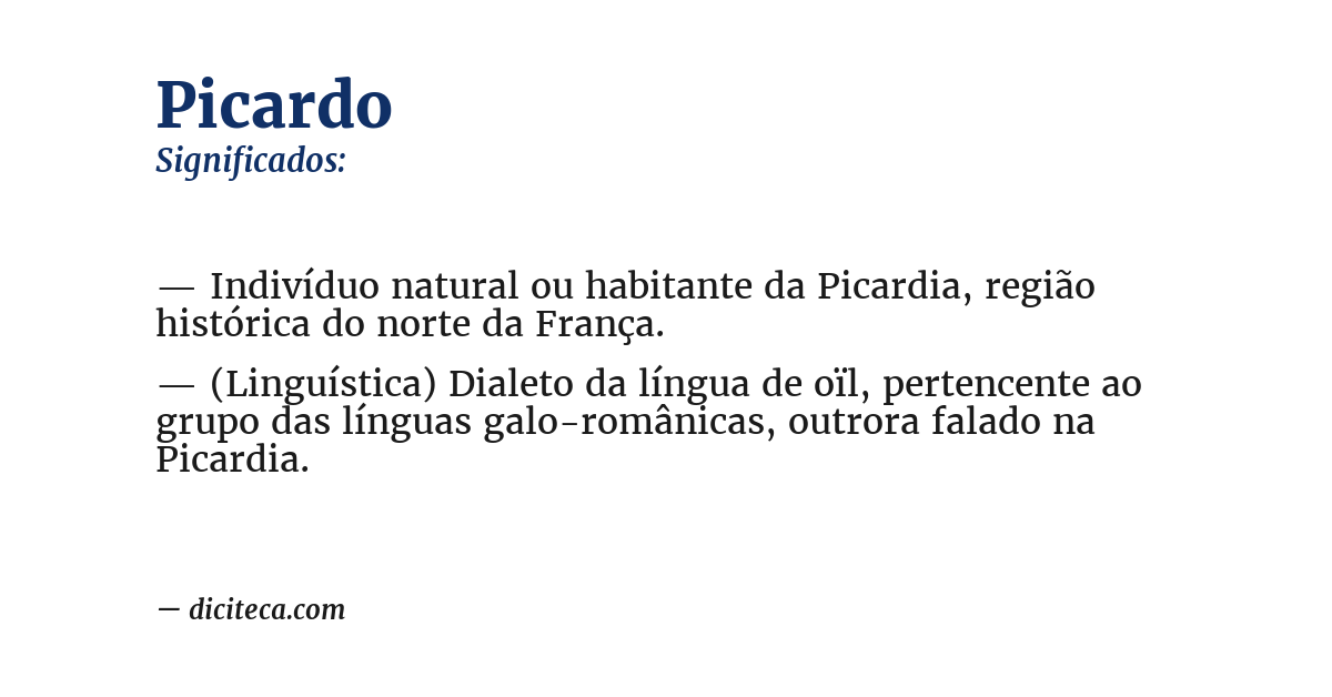 Significado de picardo
