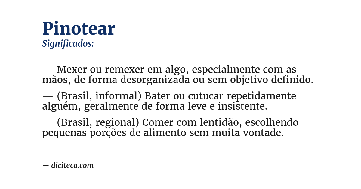 Significado de pinotear