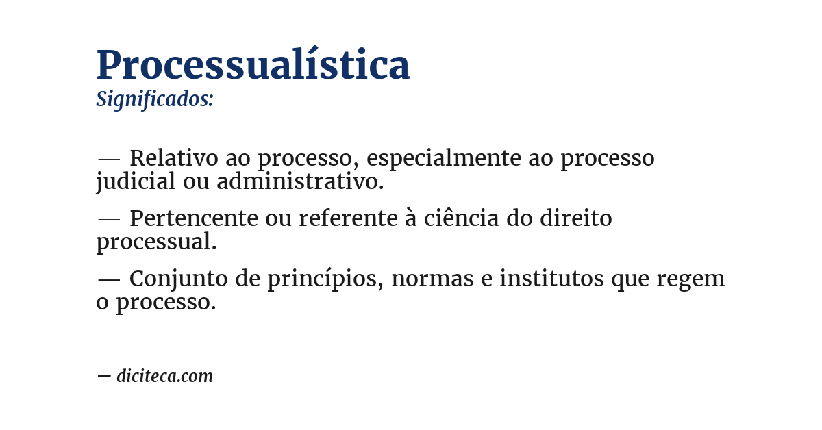 Significado de processualística
