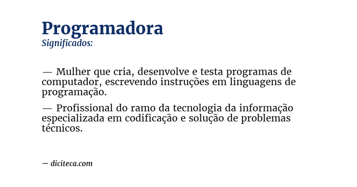 Significado de programadora