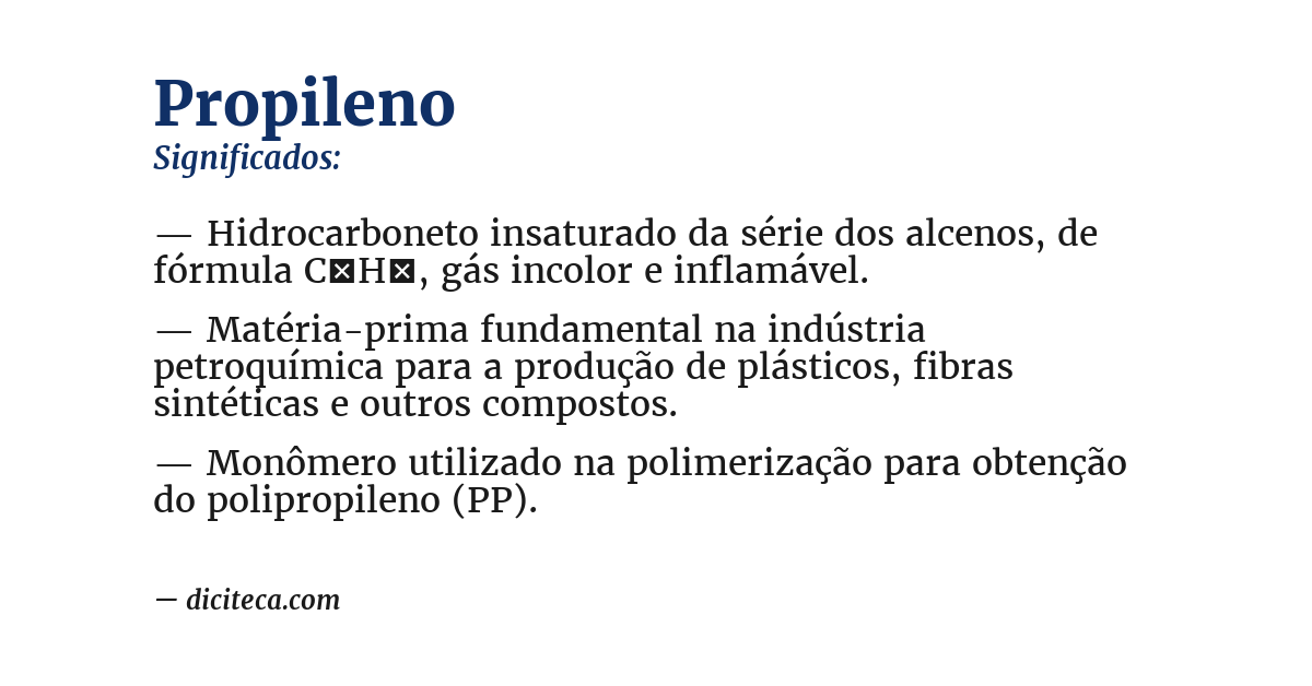 Significado de propileno