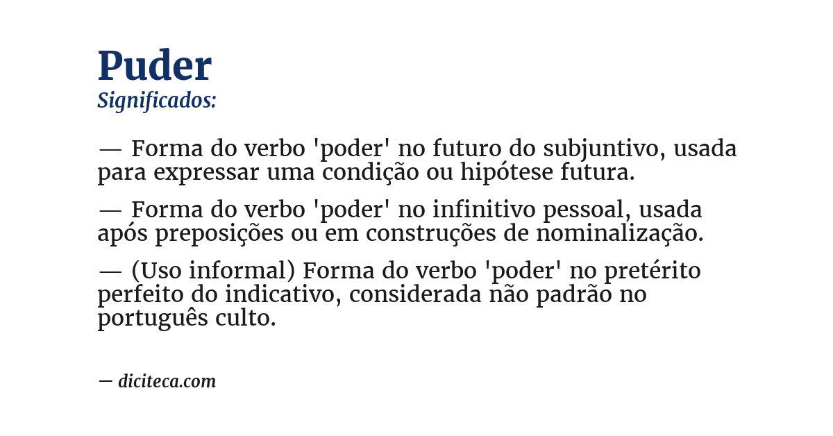 Significado de puder