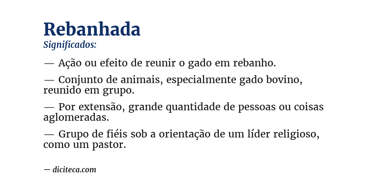 Significado de rebanhada