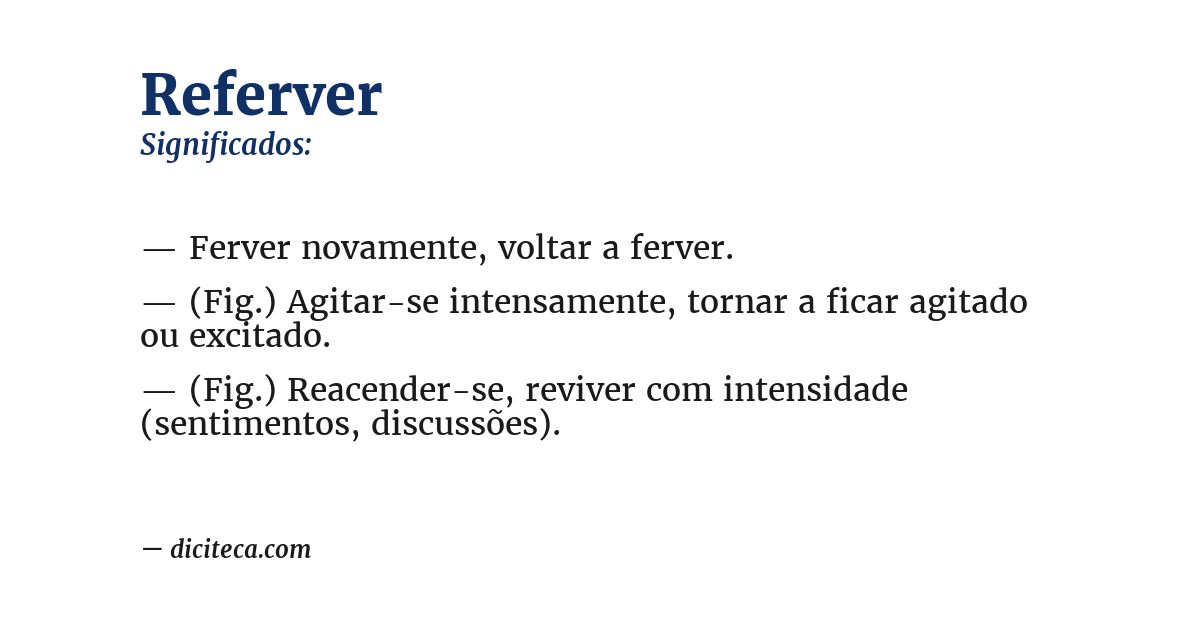Significado de referver