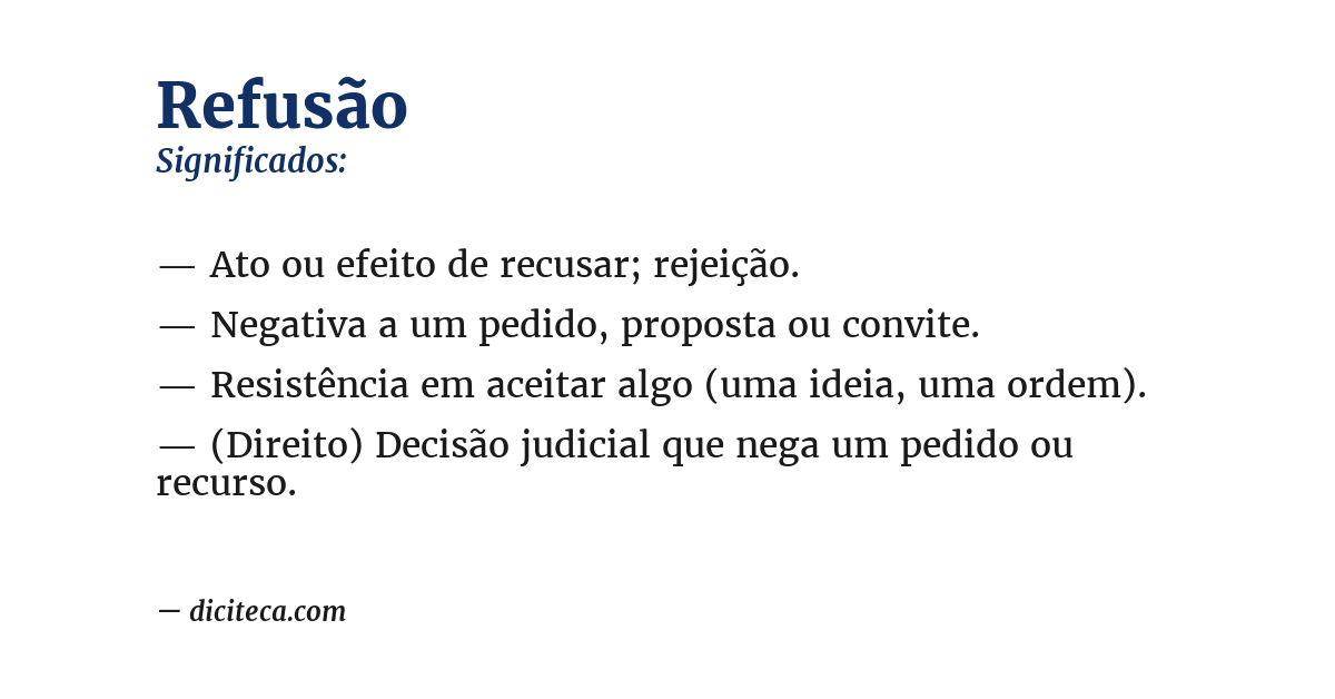 Significado de refusão