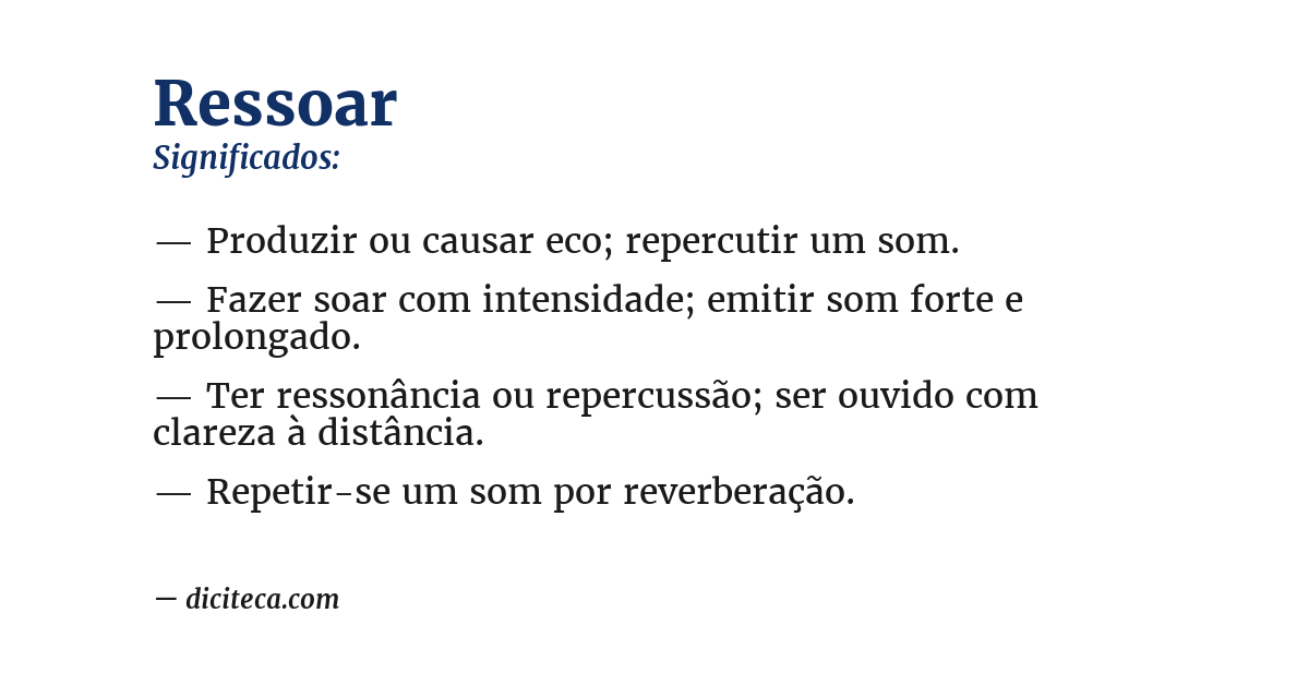 Significado de ressoar
