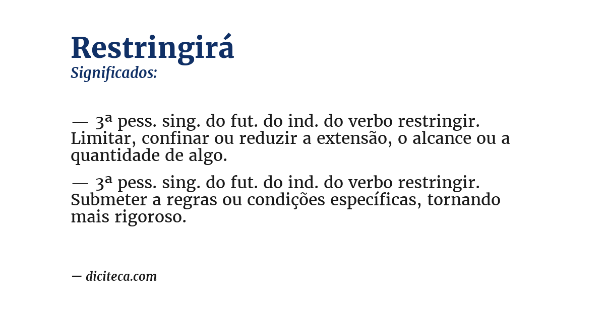 Significado de restringirá