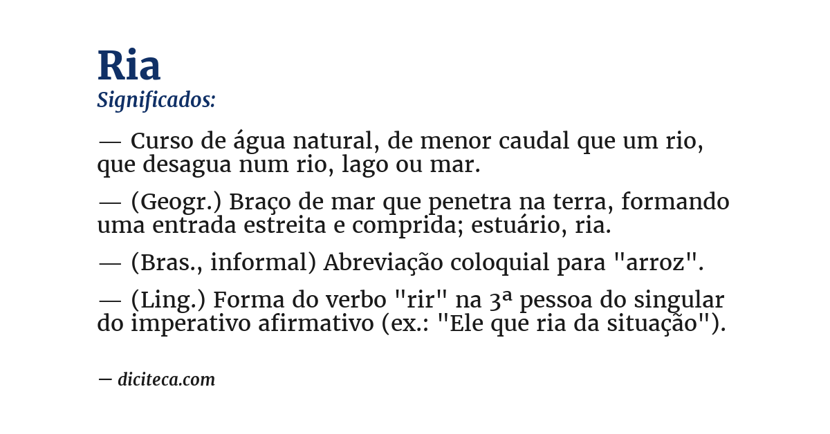 Significado de ria