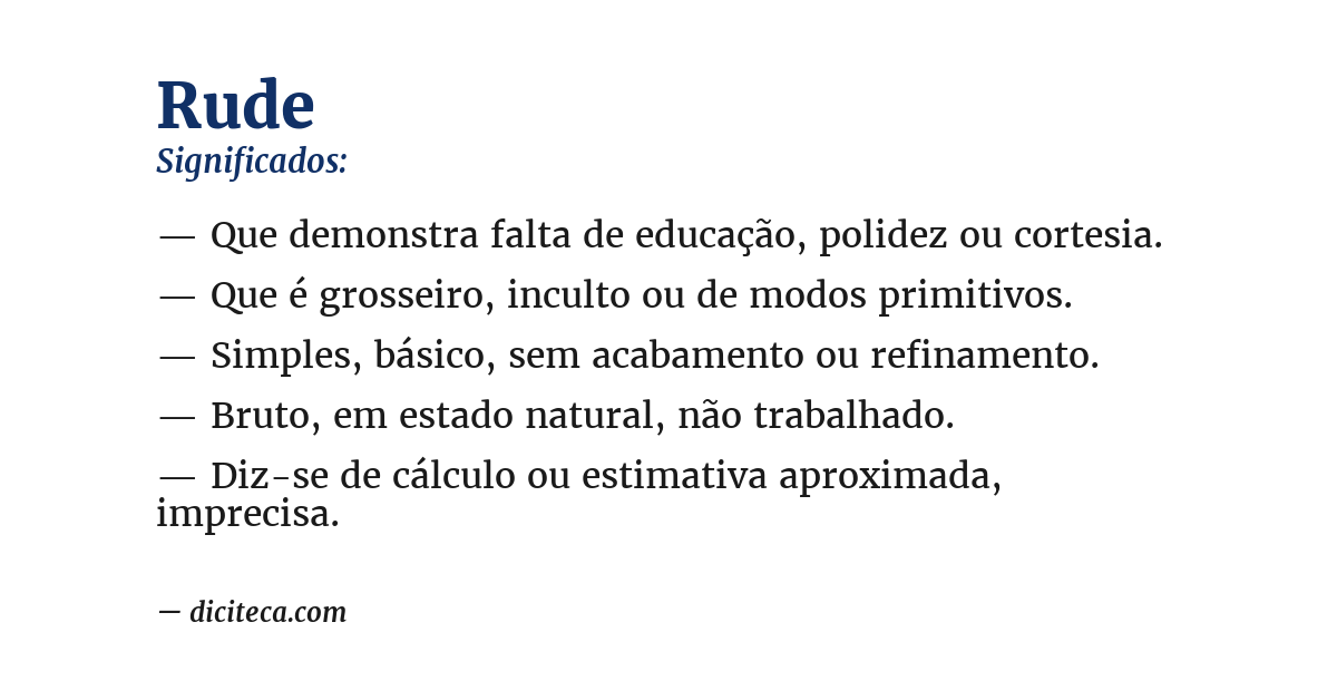 Significado de rude
