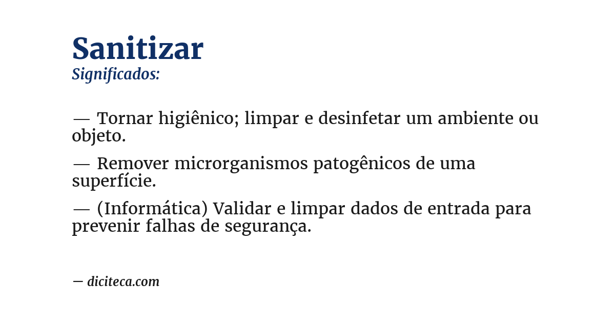 Significado de sanitizar
