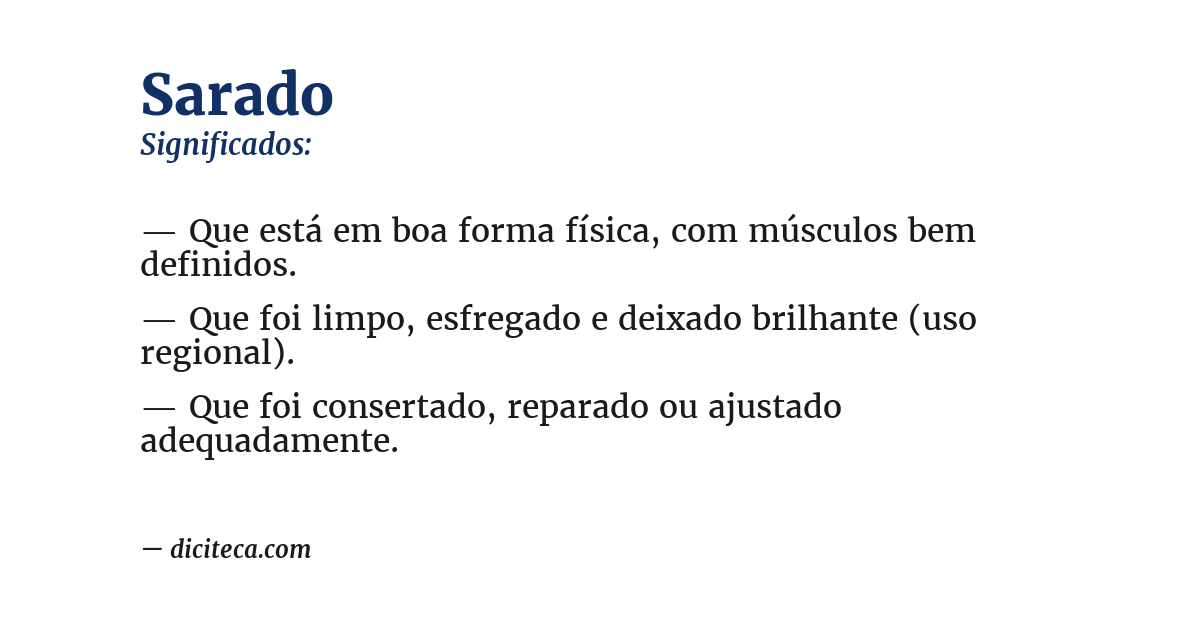 Significado de sarado
