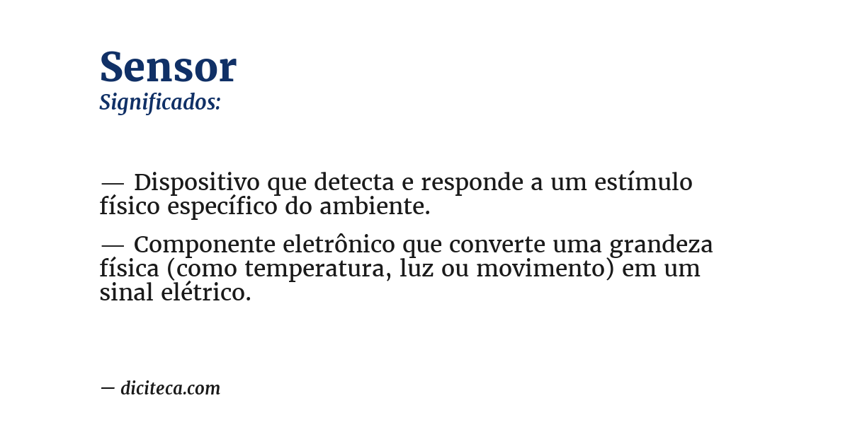 Significado de sensor