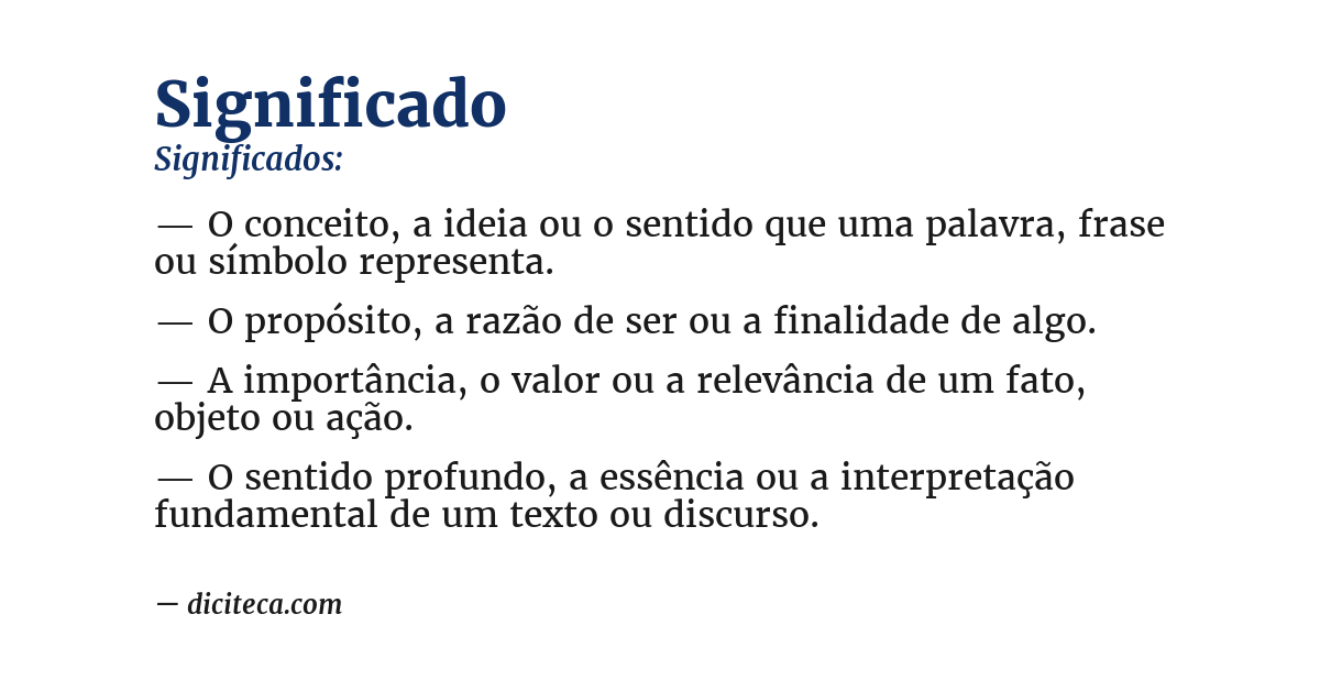 Significado de significado