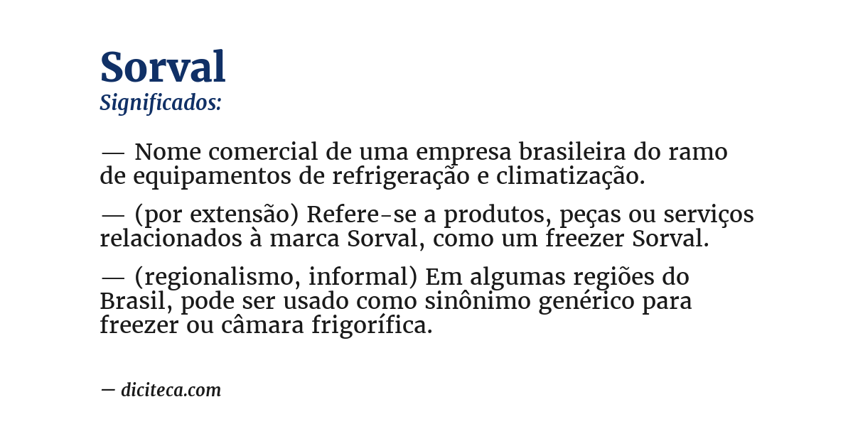 Significado de sorval