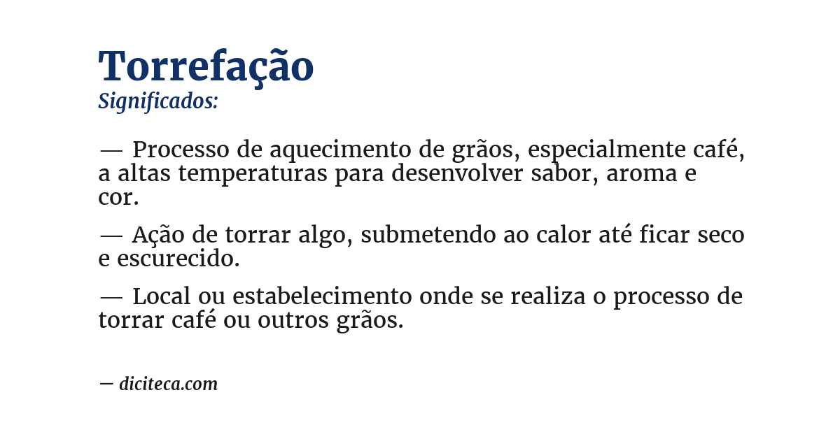Significado de torrefação