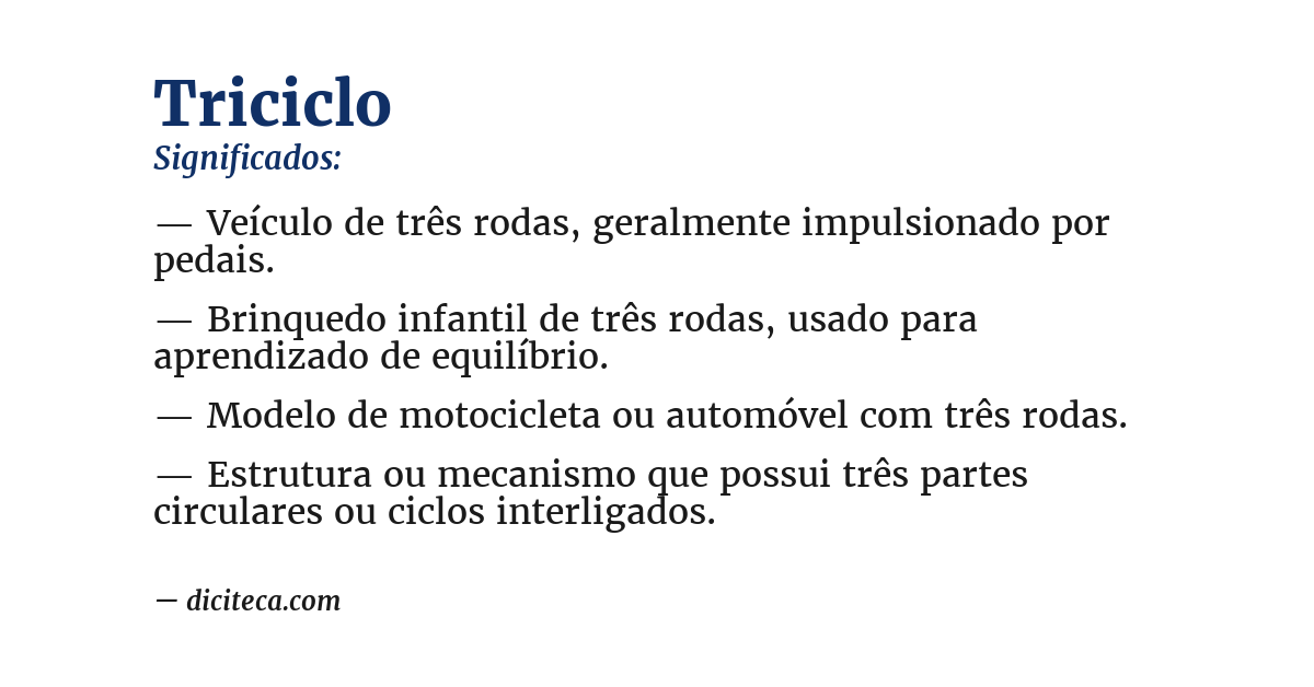 Significado de triciclo
