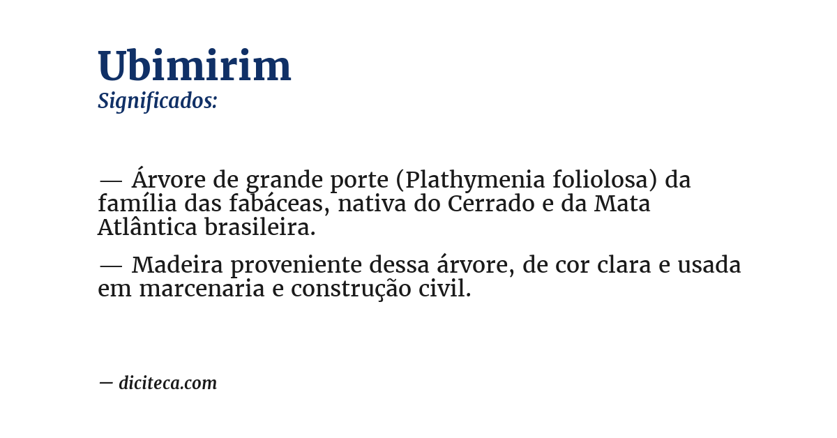 Significado de ubimirim