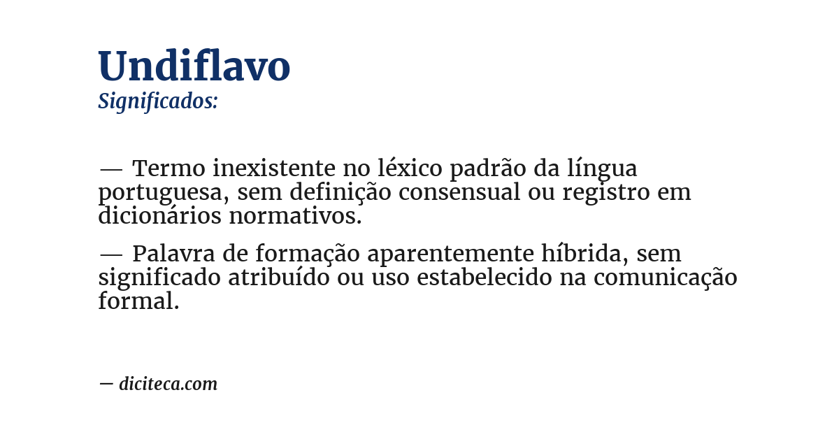 Significado de undiflavo