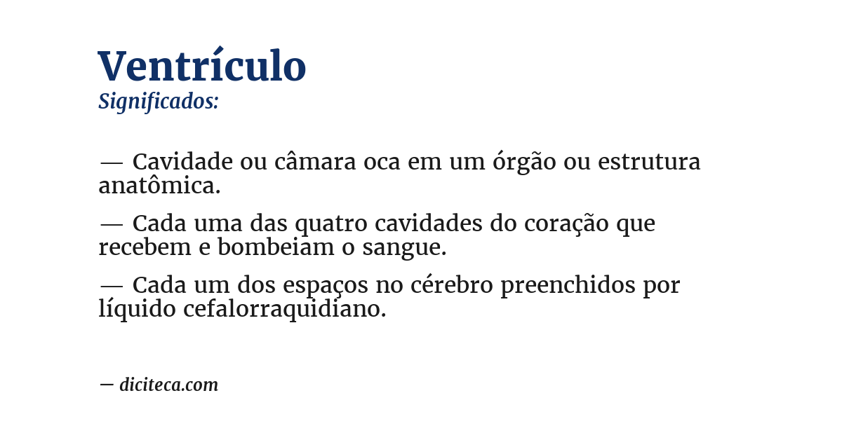Significado de ventrículo