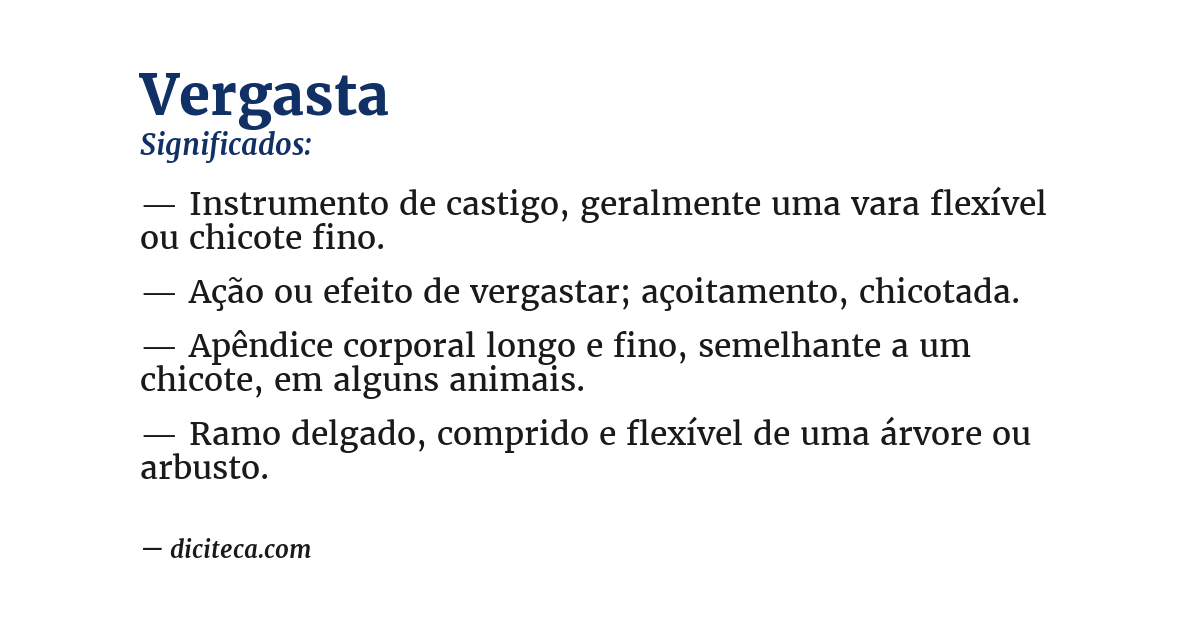 Significado de vergasta