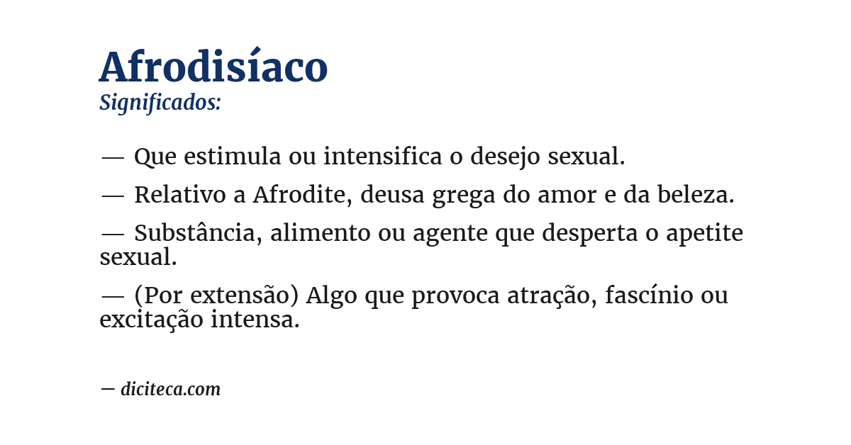 Significado de afrodisíaco