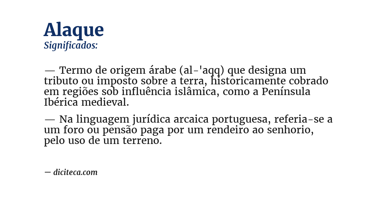 Significado de alaque