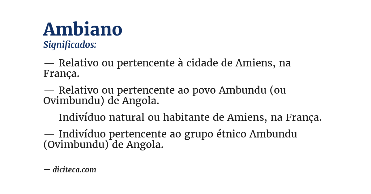 Significado de ambiano