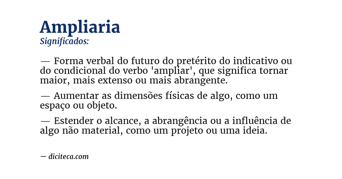 Significado de ampliaria