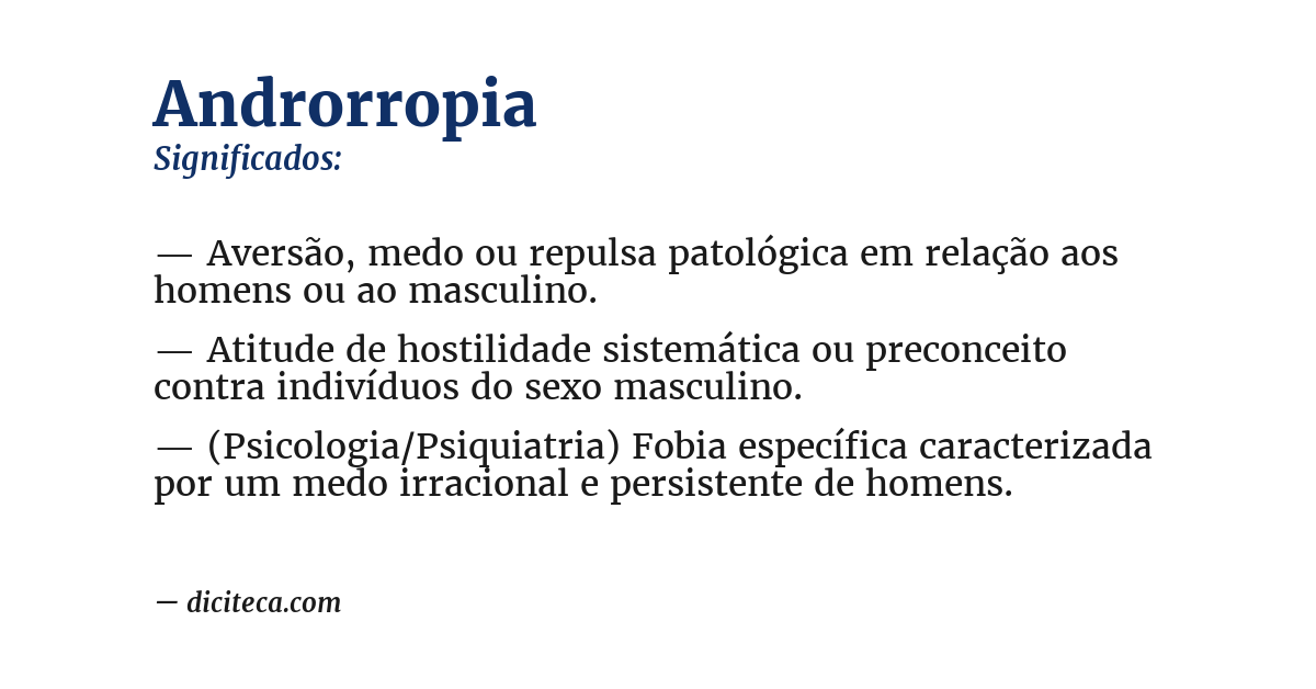 Significado de androrropia
