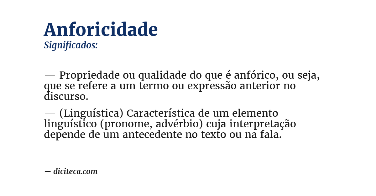 Significado de anforicidade