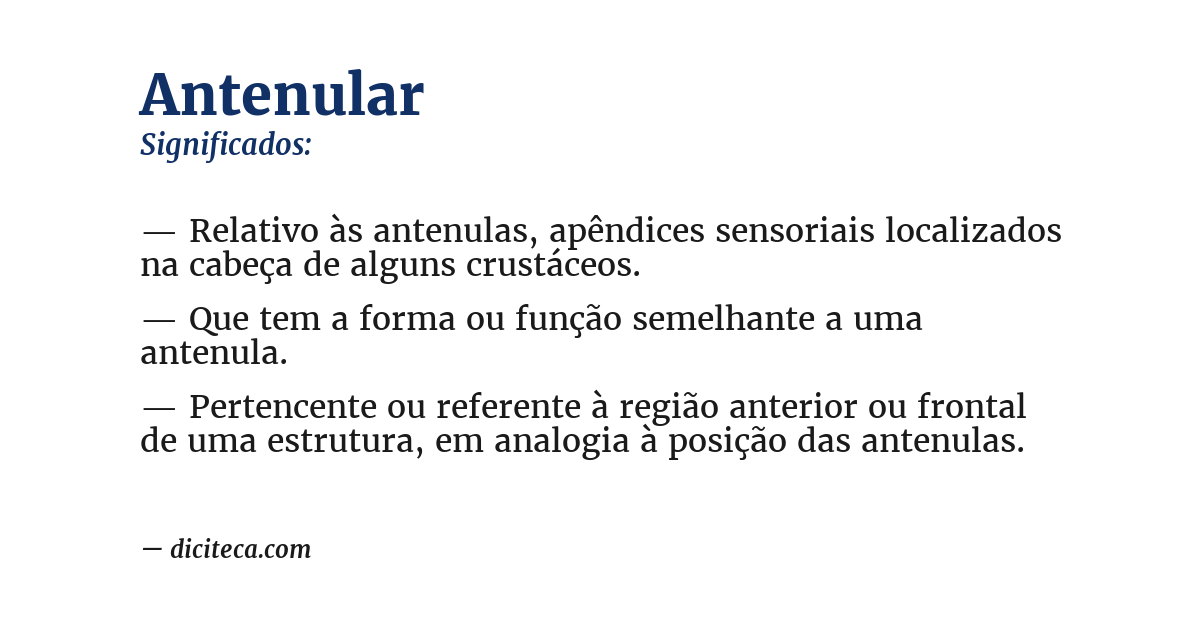 Significado de antenular