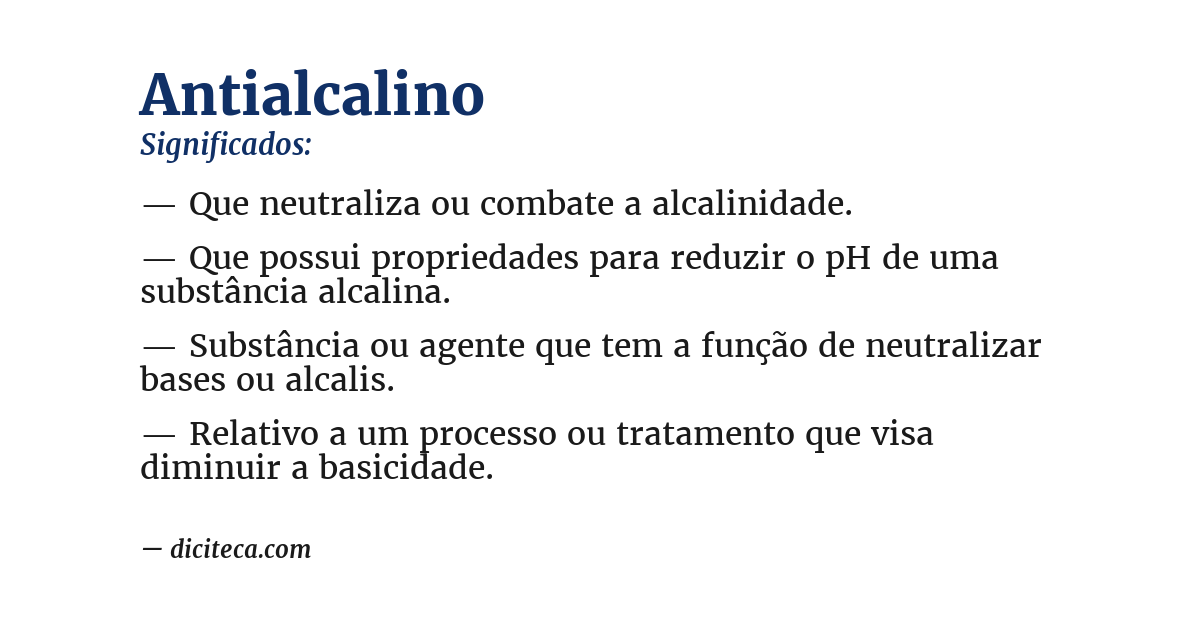 Significado de antialcalino