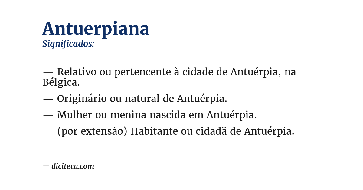 Significado de antuerpiana
