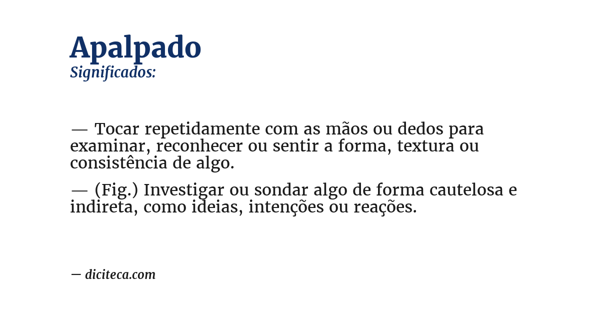 Significado de apalpado