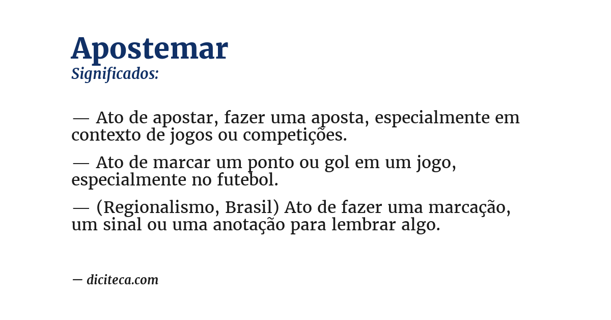 Significado de apostemar