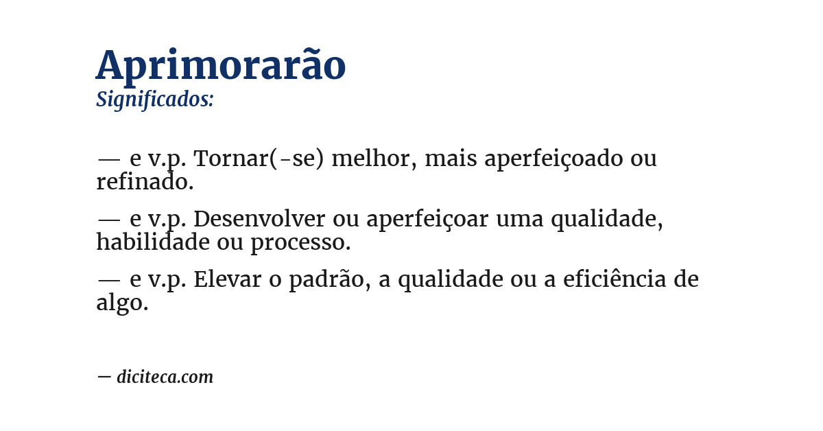 Significado de aprimorarão